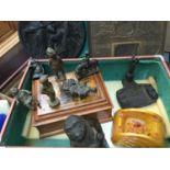 Miscellaneous group of items to include Victorian cast plaque depicting angels, 19th century Grand T