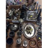 Group of silver plated ware and other metal ware