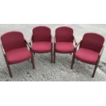 Set of four Gordon Russell modern design elbow chairs (to be sold as a work of art)