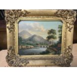 Mid 19th century oil on panel landscape