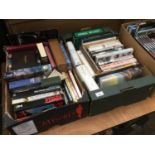 Large collection of books, mainly reference and novels relating to History, War, U-Boats, photograph