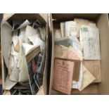 Collection of ephemera to include letters and photographs (2 boxes)