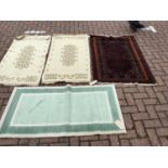 Eastern rug 133 x 88cm together with a pair of rugs 133 x 70cm and another 138 x 71cm (4)