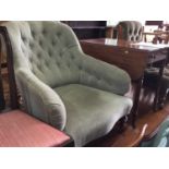 Victorian button back side chair