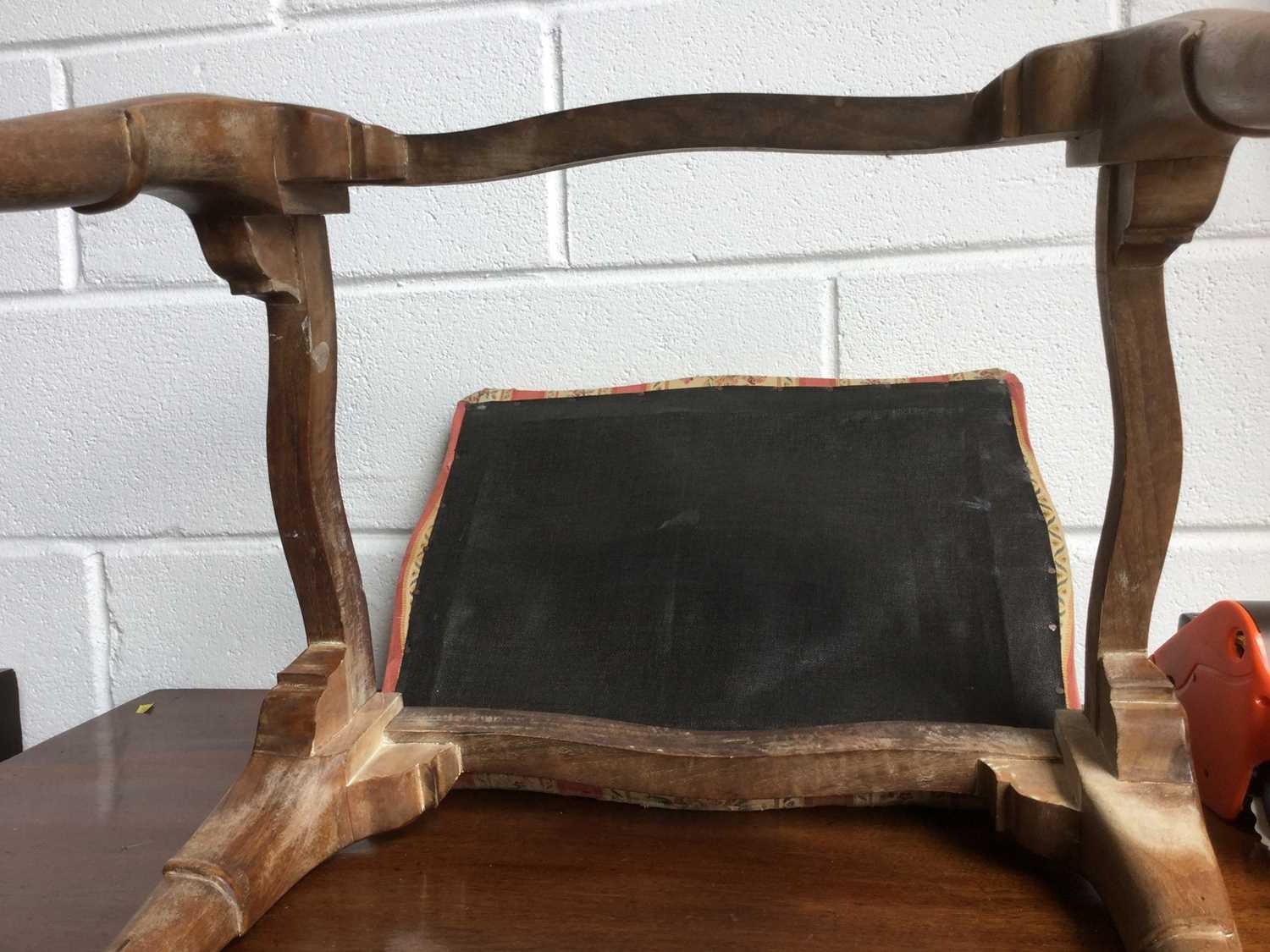 Antique mahogany Dressing stool of shaped rectangular form, with drop in seat, on cabriole legs - Image 3 of 3