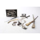 Miniature German paper knives and other miniatures