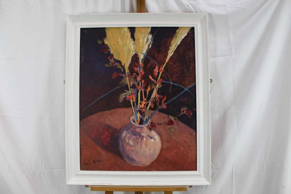 David Britton , contemporary, oil on board - Still Life with Pampas Grass, signed, framed, 75cm x 60 - Image 2 of 4