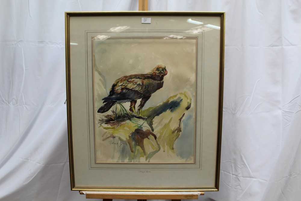 After Roland Green, watercolour - Golden Eagle, together with two others - Image 4 of 4