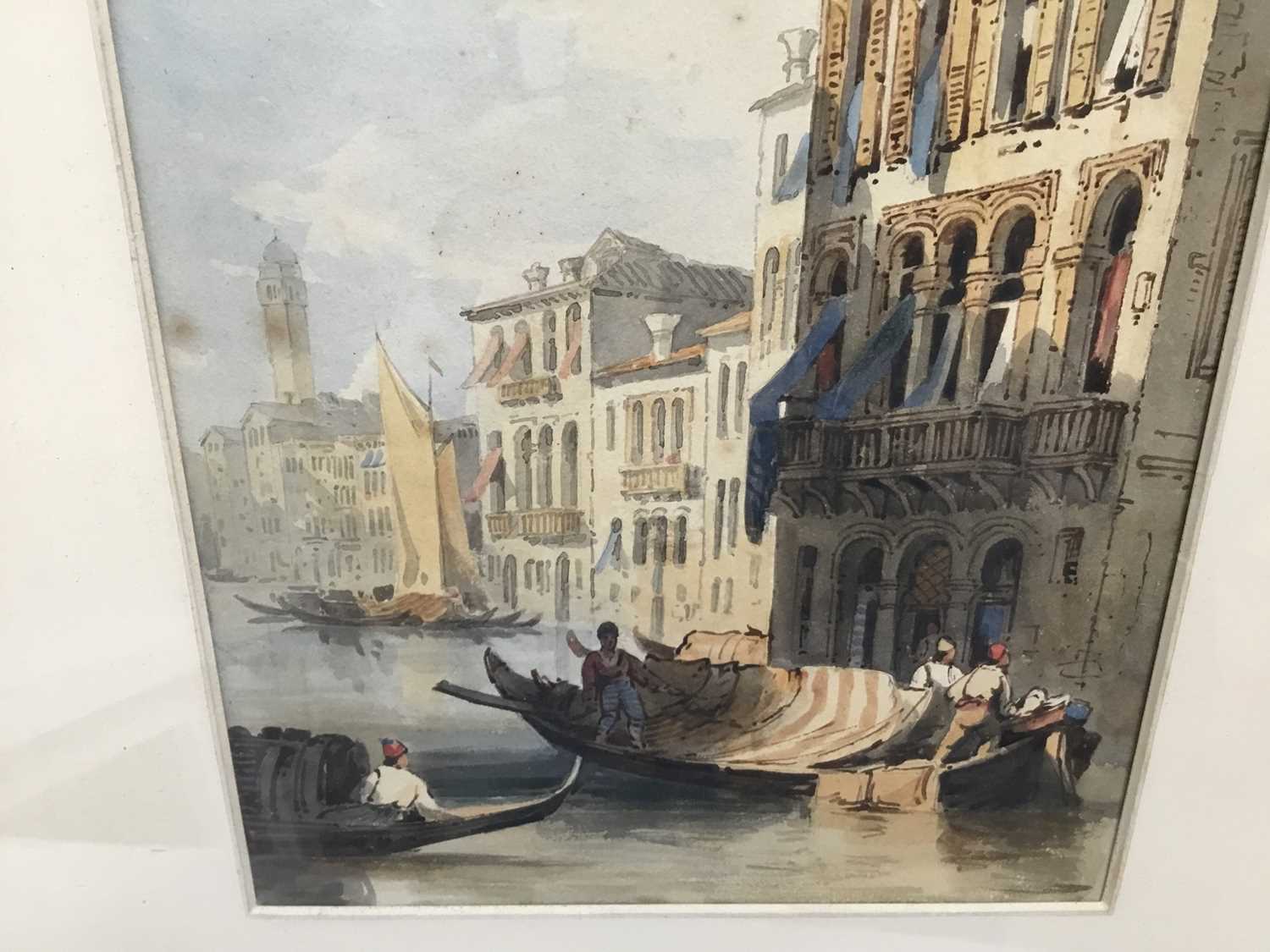 Manner of Samuel Prout, watercolour, Venetian scene - Image 4 of 5