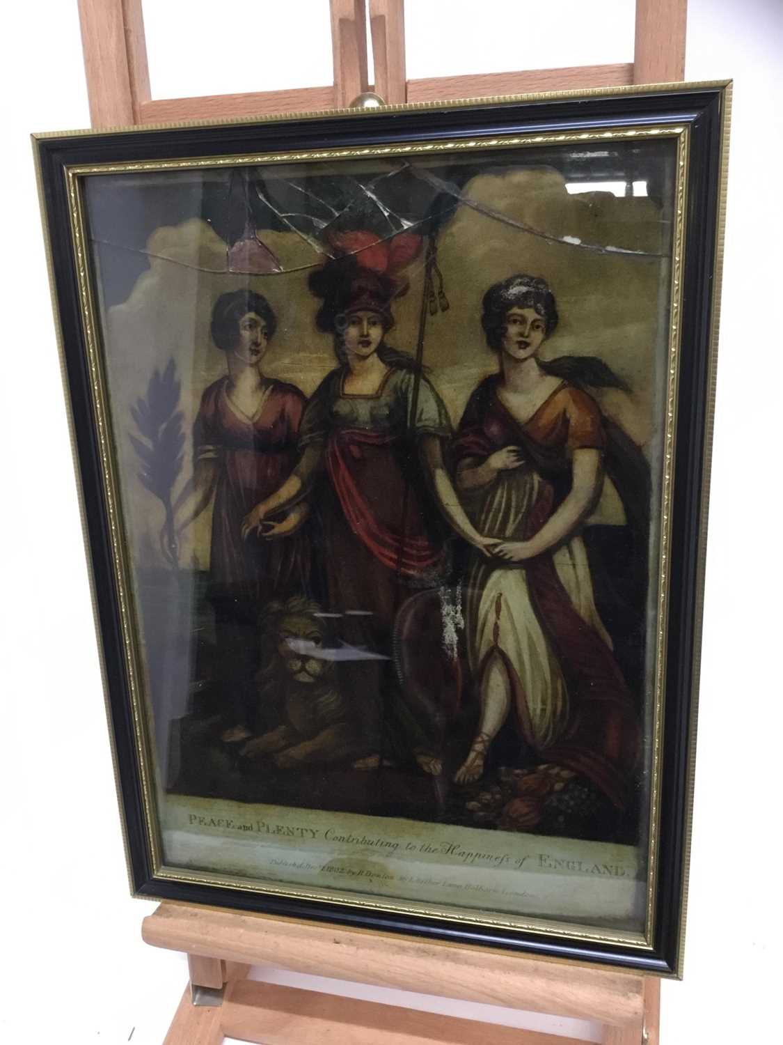 Regency style reverse print on glass, another - Image 4 of 6