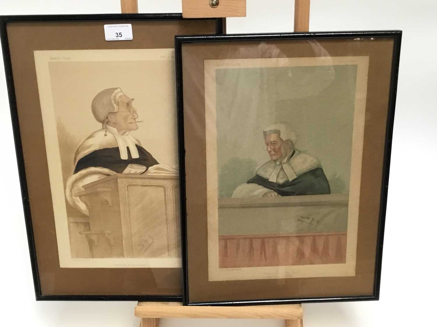 Four vanity fair prints, depicting judges