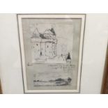 Thomas Bush Hardy ( 1842-1897) two pencil sketches framed together