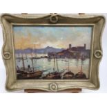 Mid 20th century French School oil on board - Marseilles, indistinctly signed, framed, 23cm x 32cm