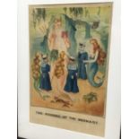 The wedding of the mermaids watercolour