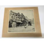 Myra Kathleen Hughes (c.1877-1918) etching of Notting Hill Gate, signed in pencil, circa 1905