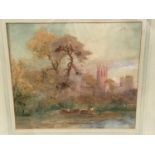 Stuart Lloyd (1845-1959) watercolour, Canterbury, 30 x 35cm, glazed frame