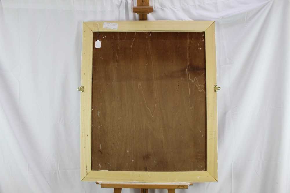 David Britton , contemporary, oil on board - Teesdale Sluice Gate, framed, 80cm x 65cm - Image 3 of 3