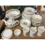 Group of Portmeirion Botanic Garden pattern ceramics to include plates, teapot and bowls