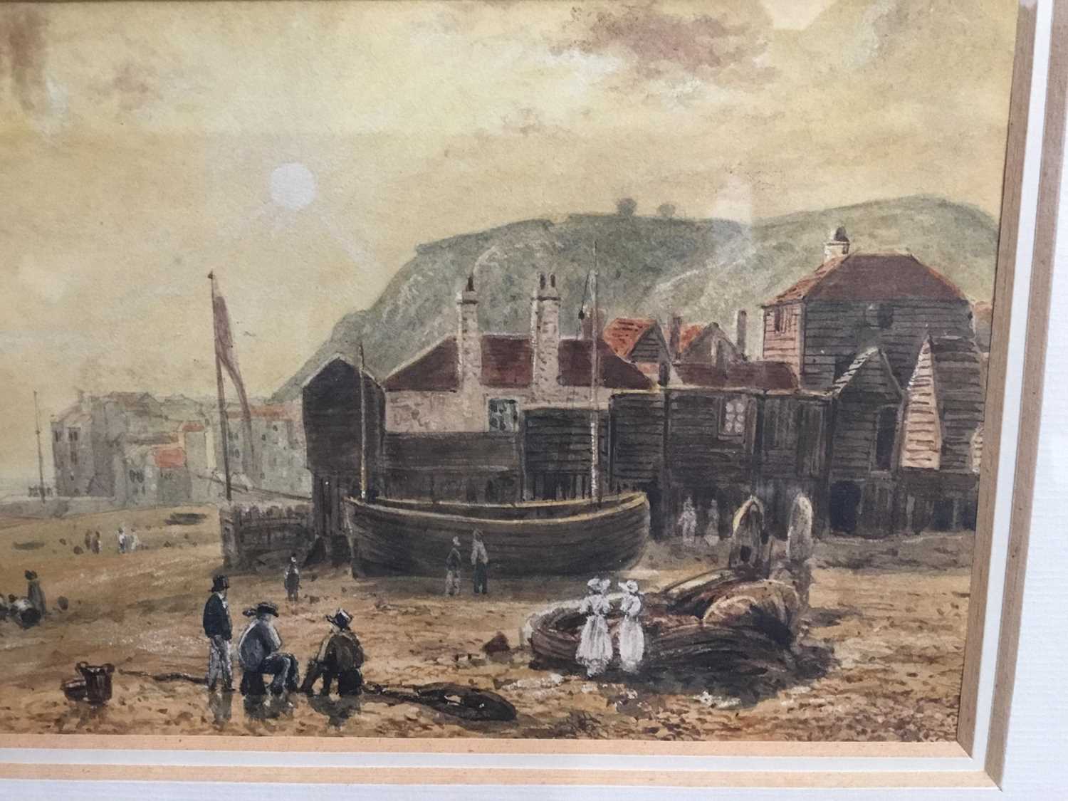 John Sharpe (19th century) watercolour 'Hastings' - Image 2 of 2