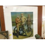 Pair of Harley Davidson motorcycle prints