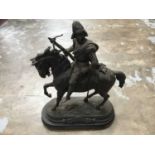 Early 20th century French spelter figure of Quentin Durwood