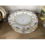 Set of seven early 19th century Derby plates