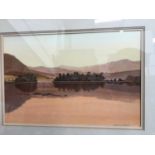 Patrick Oxenham (20th century) watercolour, landscape, together with small loch scene watercolour