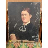 American school oil on canvas portrait