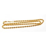 18ct gold rope twist chain