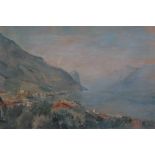 Neville Lytton, Third Earl of Lytton OBE (1879-1951), oil on board - Gargnano/Lake Garda, signed an