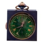 Late 19th century Swiss quarter-repeating pocket watch/desk timepiece