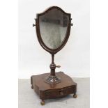 Mahogany shaving mirror, George III with adaptation
