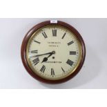 19th century mahogany cased wall clock - Yarndley, Southampton