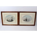 Samuel Atkins (c.1787-1808) pair of marine watercolours