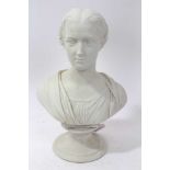 19th Century Royal Copenhagen Parian Ware bust of Princess Alexandra, by Theobald Stein (1829 - 1901