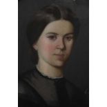 C. Mooney, Victorian pastel - Portrait of a lady, signed and dated, oval