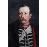 English School, 19th century, oil on canvas - portrait of an officer, framed, 56.5cm x 49cm