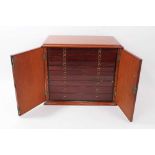 19th century mahogany table top collectors cabinet