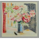 *Joan Warburton (1920-1996) pastel, poppies