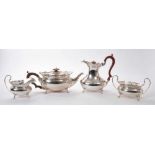 1920s four piece silver teaset