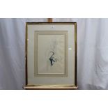 Evelyn Cheston watercolour, nude study, together with a limited edition book signed about the artist