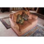 Traditional sofa upholstered in Gainsborough silk