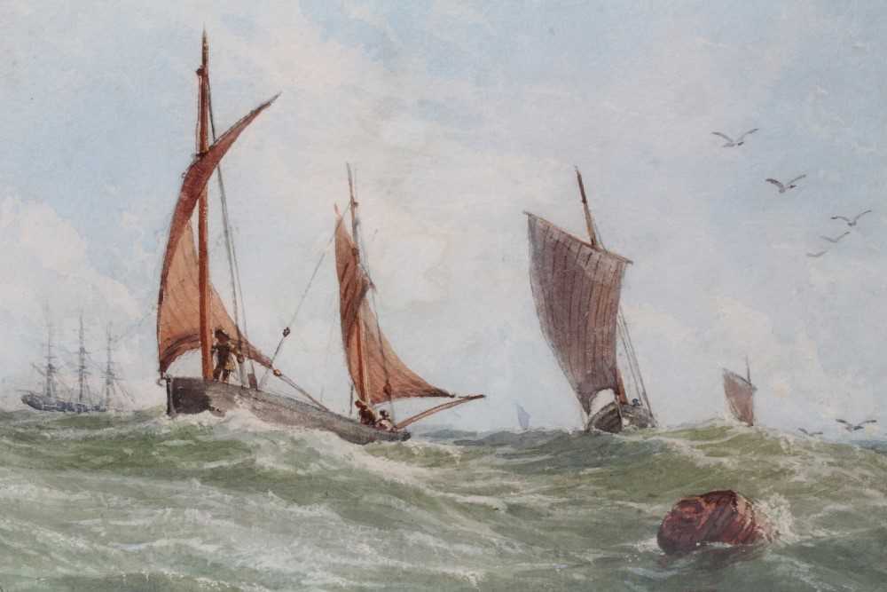 John Faulkner (1835-1894) watercolour, Ships on a swell - Image 2 of 4