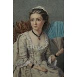 Victorian watercolour portrait