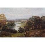 W.R. Whitby, 1892, oil on canvas – The River Trent from Castle Donington Park, signed, inscribed and
