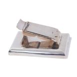 Early George V silver combination letter clip and stamp holder.