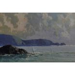 William Jackson (Irish) oil on board- seascape, signed in ornate frame