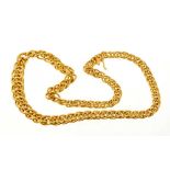 18ct gold necklace with graduated double links