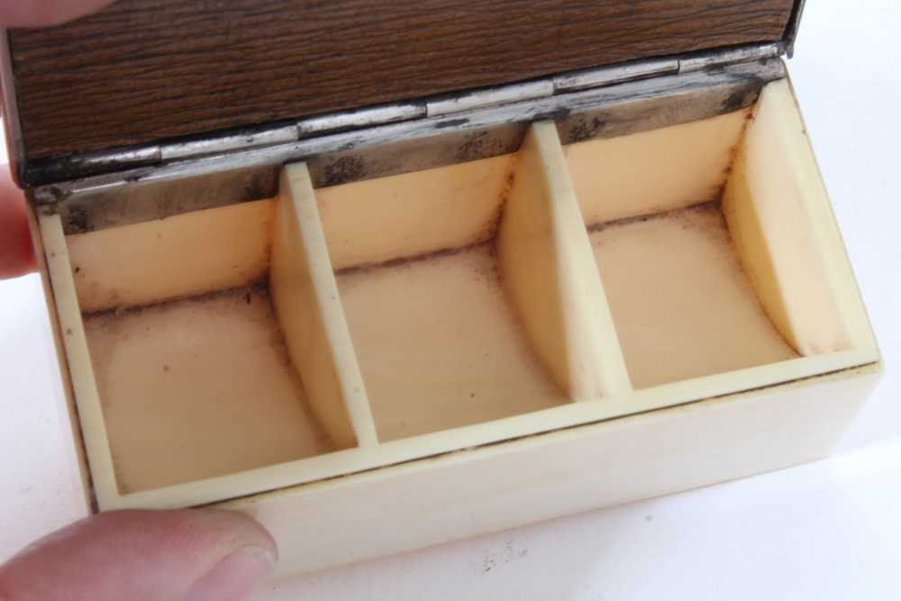 Three late 19th/early 20th century ivory stamp holders, together with a Victorian ivory stamp box. - Image 4 of 10