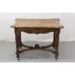 19th century Continental carved hall table, probably Swiss
